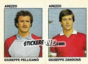 Sticker Giuseppe Pellicanó / Giuseppe Zandoná - Calcio Flash 1984 - Edizioni Flash