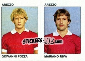 Sticker Giovanni Pozza / Mariano Riva - Calcio Flash 1984 - Edizioni Flash