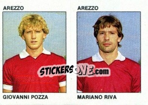 Sticker Giovanni Pozza / Mariano Riva - Calcio Flash 1984 n. 307 - Edizioni Flash