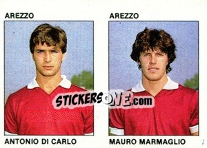 Sticker Antonio Di Carlo / Mauro Marmaglio - Calcio Flash 1984 - Edizioni Flash