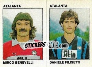 Cromo Mirco Benevelli / Daniele Filisetti - Calcio Flash 1984 - Edizioni Flash