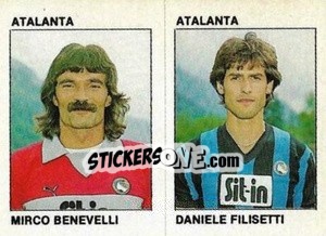 Sticker Mirco Benevelli / Daniele Filisetti - Calcio Flash 1984 n. 313 - Edizioni Flash