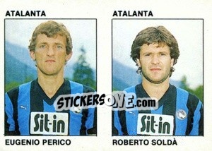 Cromo Eugenio Perico / Roberto Soldà - Calcio Flash 1984 - Edizioni Flash
