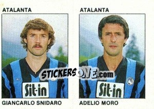 Cromo Giancarlo Snidaro / Adelio Moro - Calcio Flash 1984 - Edizioni Flash