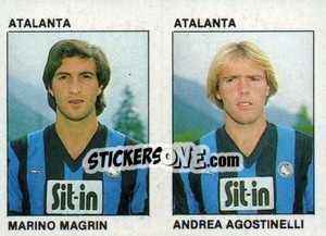 Sticker Marino Magrin / Andrea Agostinelli - Calcio Flash 1984 n. 317 - Edizioni Flash