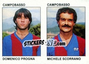Sticker Domenico Progna / Michele Scorrano - Calcio Flash 1984 n. 321 - Edizioni Flash