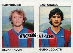 Sticker Oscar Tacchi / Guido Ugolotti - Calcio Flash 1984 n. 325 - Edizioni Flash