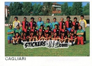 Figurina Squadra Cagliari - Calcio Flash 1984 - Edizioni Flash