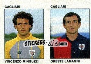 Sticker Vincenzo Minguzzi / Oreste Lamagni - Calcio Flash 1984 n. 327 - Edizioni Flash