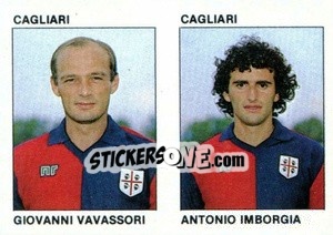Sticker Giovanni Vavassori / Antonio Imborgia - Calcio Flash 1984 n. 328 - Edizioni Flash