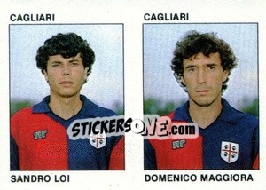 Sticker Sandro Loi / Domenico Maggiora - Calcio Flash 1984 n. 329 - Edizioni Flash