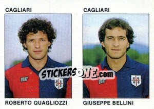 Sticker Roberto Quagliozzi / Giuseppe Bellini - Calcio Flash 1984 n. 331 - Edizioni Flash