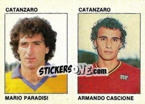 Cromo Mario Paradisi / Armando Cascione - Calcio Flash 1984 - Edizioni Flash