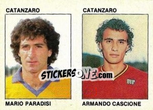 Sticker Mario Paradisi / Armando Cascione - Calcio Flash 1984 n. 334 - Edizioni Flash