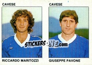 Cromo Riccardo Maritozzi / Giuseppe Pavone - Calcio Flash 1984 - Edizioni Flash