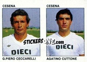 Sticker G.Piero Ceccarelli / Agatino Cuttone - Calcio Flash 1984 - Edizioni Flash