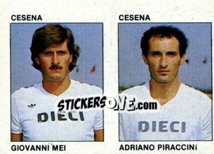 Sticker Giovanni Mei / Adriano Piraccini - Calcio Flash 1984 - Edizioni Flash