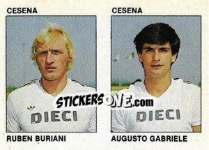 Sticker Ruben Buriani / Augusto Gabriele - Calcio Flash 1984 n. 351 - Edizioni Flash