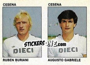 Cromo Ruben Buriani / Augusto Gabriele - Calcio Flash 1984 - Edizioni Flash