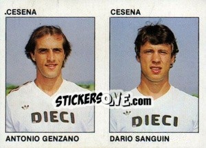 Sticker Antonio Genzano / Dario Sanguin - Calcio Flash 1984 n. 352 - Edizioni Flash