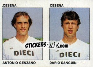 Cromo Antonio Genzano / Dario Sanguin - Calcio Flash 1984 - Edizioni Flash