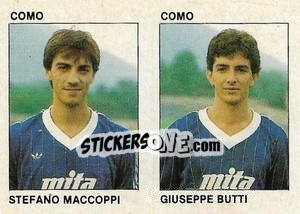 Sticker Stefano Maccoppi / Giuseppe Butti - Calcio Flash 1984 n. 356 - Edizioni Flash
