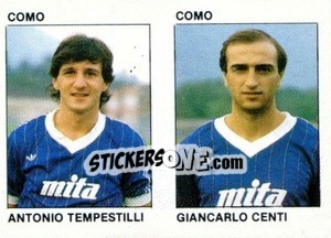 Sticker Antonio Tempestilli / Giancarlo Centi - Calcio Flash 1984 - Edizioni Flash
