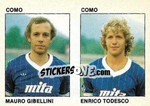 Sticker Mauro Gibellini / Enrico Todesco - Calcio Flash 1984 - Edizioni Flash