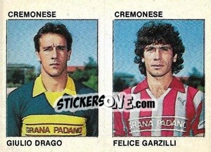 Sticker Giulio Drago / Felice Garzilli - Calcio Flash 1984 n. 362 - Edizioni Flash