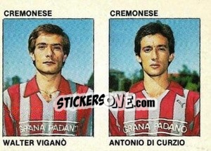 Sticker Walter Viganó / Antonio Di Curzio - Calcio Flash 1984 n. 366 - Edizioni Flash