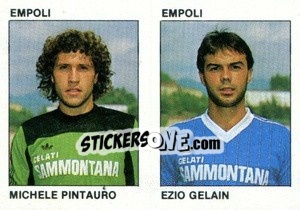 Sticker Michele Pintauro / Ezio Gelain - Calcio Flash 1984 n. 369 - Edizioni Flash
