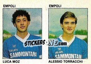 Sticker Luca Moz / Alessio Torracchi - Calcio Flash 1984 n. 371 - Edizioni Flash