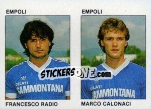 Cromo Francesco Radio / Marco Calonaci - Calcio Flash 1984 - Edizioni Flash