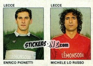 Sticker Enrico Pionetti / Michele Lo Russo - Calcio Flash 1984 n. 376 - Edizioni Flash