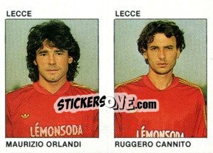 Sticker Maurizio Orlandi / Ruggero Cannito - Calcio Flash 1984 n. 379 - Edizioni Flash