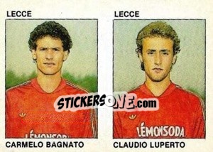 Sticker Carmelo Bagnato / Claudio Luperto - Calcio Flash 1984 n. 380 - Edizioni Flash