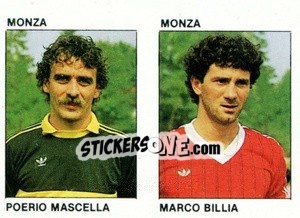 Sticker Poerio Mascella / Marco Billia - Calcio Flash 1984 n. 383 - Edizioni Flash