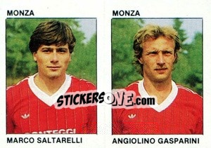 Sticker Marco Saltarelli / Angiolino Gasparini - Calcio Flash 1984 - Edizioni Flash