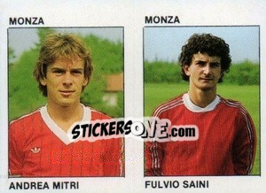 Sticker Andrea Mitri / Fulvio Saini - Calcio Flash 1984 - Edizioni Flash