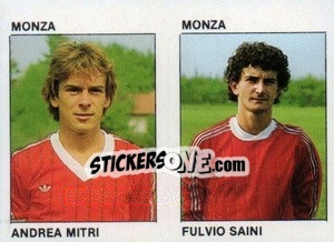 Sticker Andrea Mitri / Fulvio Saini - Calcio Flash 1984 n. 385 - Edizioni Flash