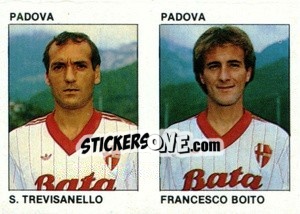 Sticker S. Trevisanello / Francesco Boito - Calcio Flash 1984 n. 394 - Edizioni Flash