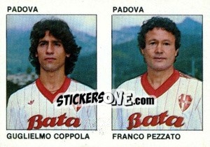 Sticker Guglielmo Coppola / Franco Pezzato - Calcio Flash 1984 n. 395 - Edizioni Flash
