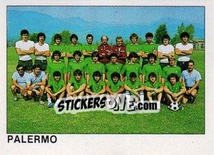 Figurina Squadra Palermo - Calcio Flash 1984 - Edizioni Flash