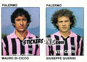 Sticker Mauro Di Cicco / Giuseppe Guerini - Calcio Flash 1984 n. 398 - Edizioni Flash