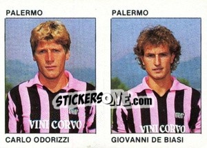 Sticker Carlo Odorizzi / Giovanni De Biasi - Calcio Flash 1984 - Edizioni Flash