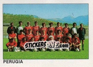 Figurina Squadra Perugia - Calcio Flash 1984 - Edizioni Flash