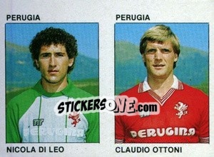 Sticker Nicola Di Leo / Claudio Ottoni - Calcio Flash 1984 n. 404 - Edizioni Flash