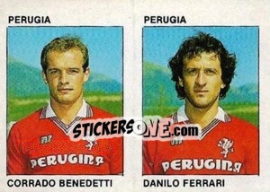 Sticker Corrado Benedetti / Danilo Ferrari - Calcio Flash 1984 n. 406 - Edizioni Flash