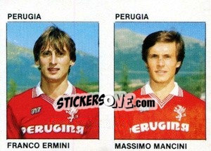 Sticker Franco Ermini / Massimo Mancini - Calcio Flash 1984 n. 408 - Edizioni Flash
