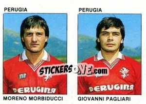 Sticker Moreno Morbiducci / Giovanni Pagliari - Calcio Flash 1984 - Edizioni Flash